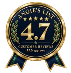 Angi Reviews badge: 4.7 out of 5 from 539 reviews