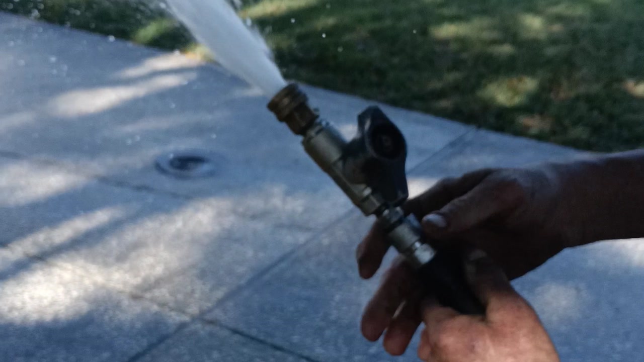 A frame from Charles Worthley's ball-valve operating footage
